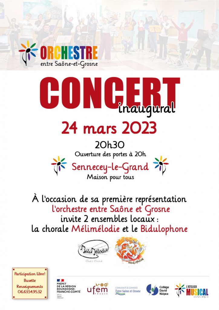 Affiche, Flyer, création : Orchestre entre Saône + Grosne Création AgirAgile